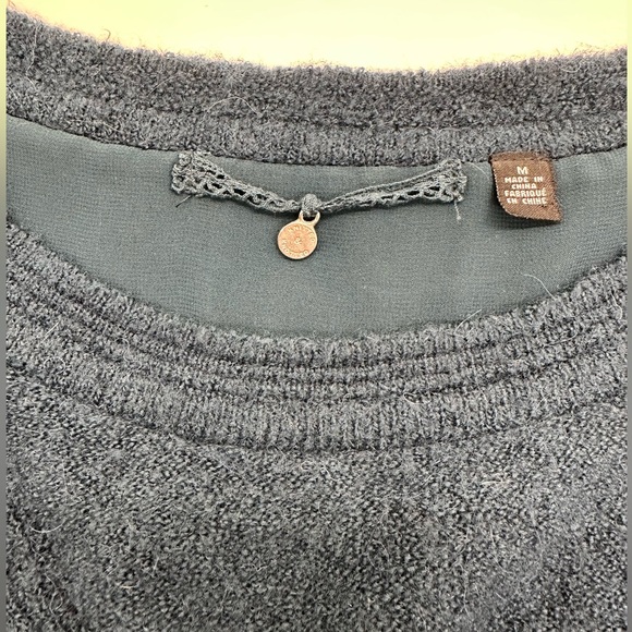 Anthropologie Knitted &‎ Knotted Teal Sheer-Back
Sweater Size M EUC wool Blend - Picture 8 of 13